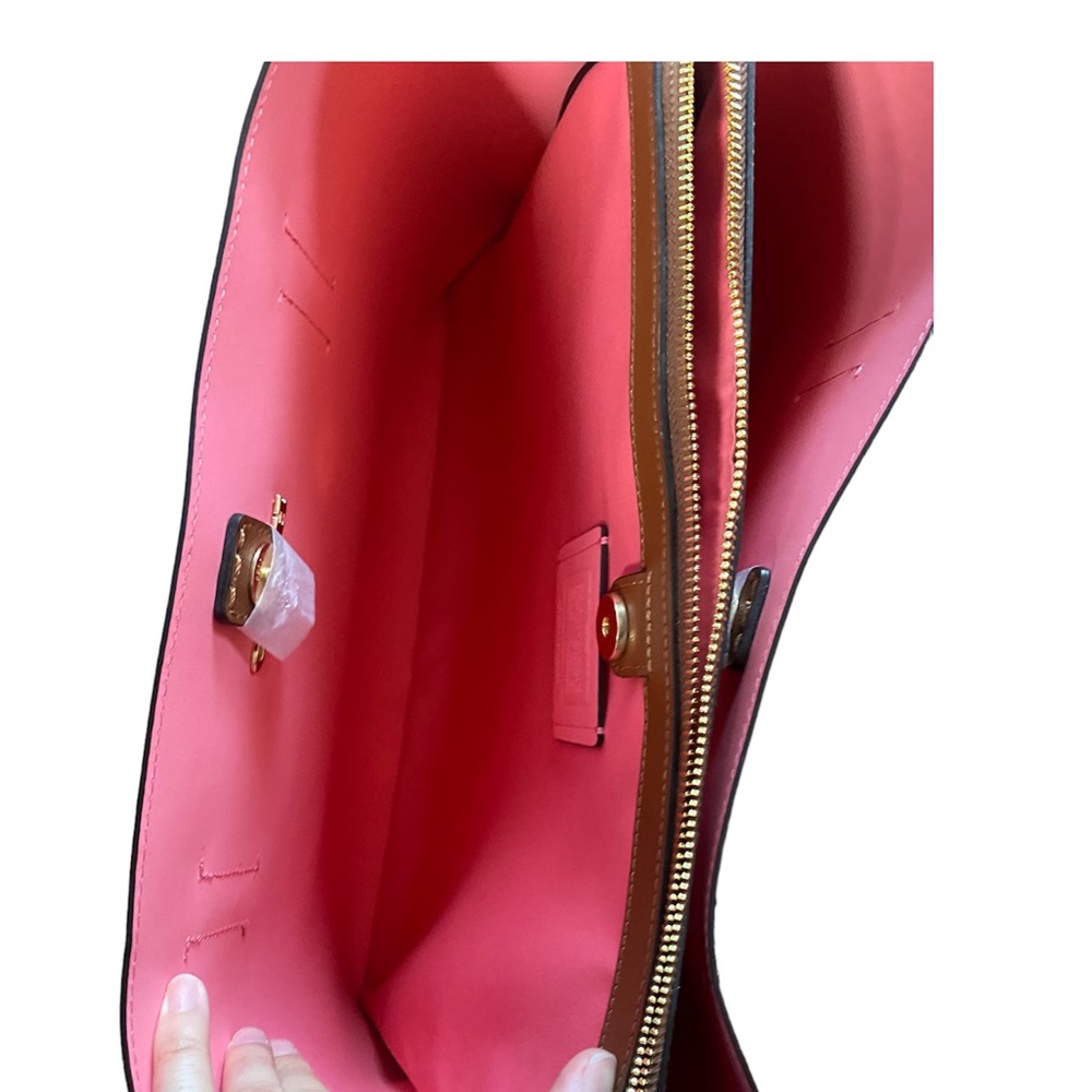 NEW NWOT coach bag leather tote brown town avenue - Picture 3 of 6